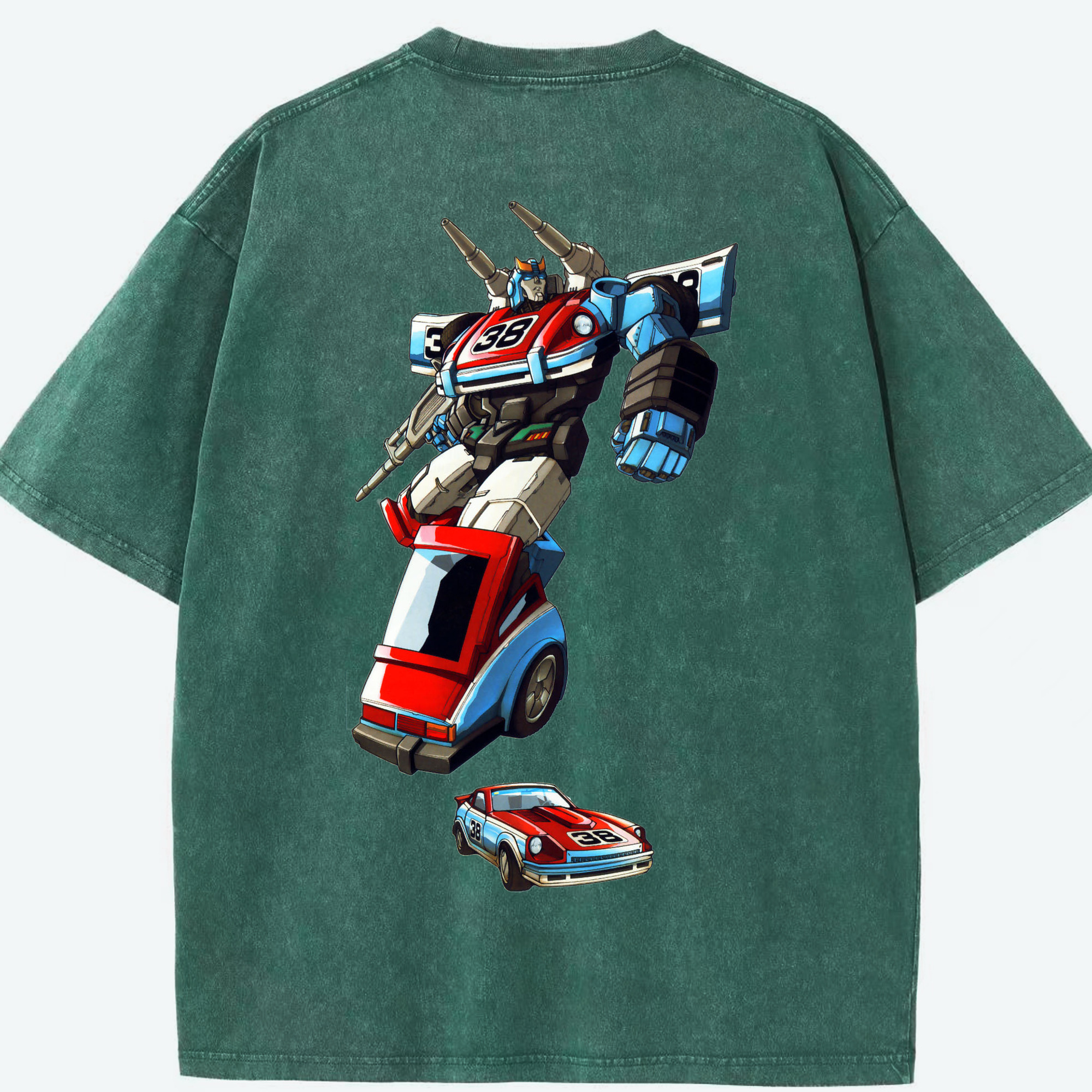 （画像用）  綿100% ヴィンテージ風 半袖Tシャツ（背面プリント）